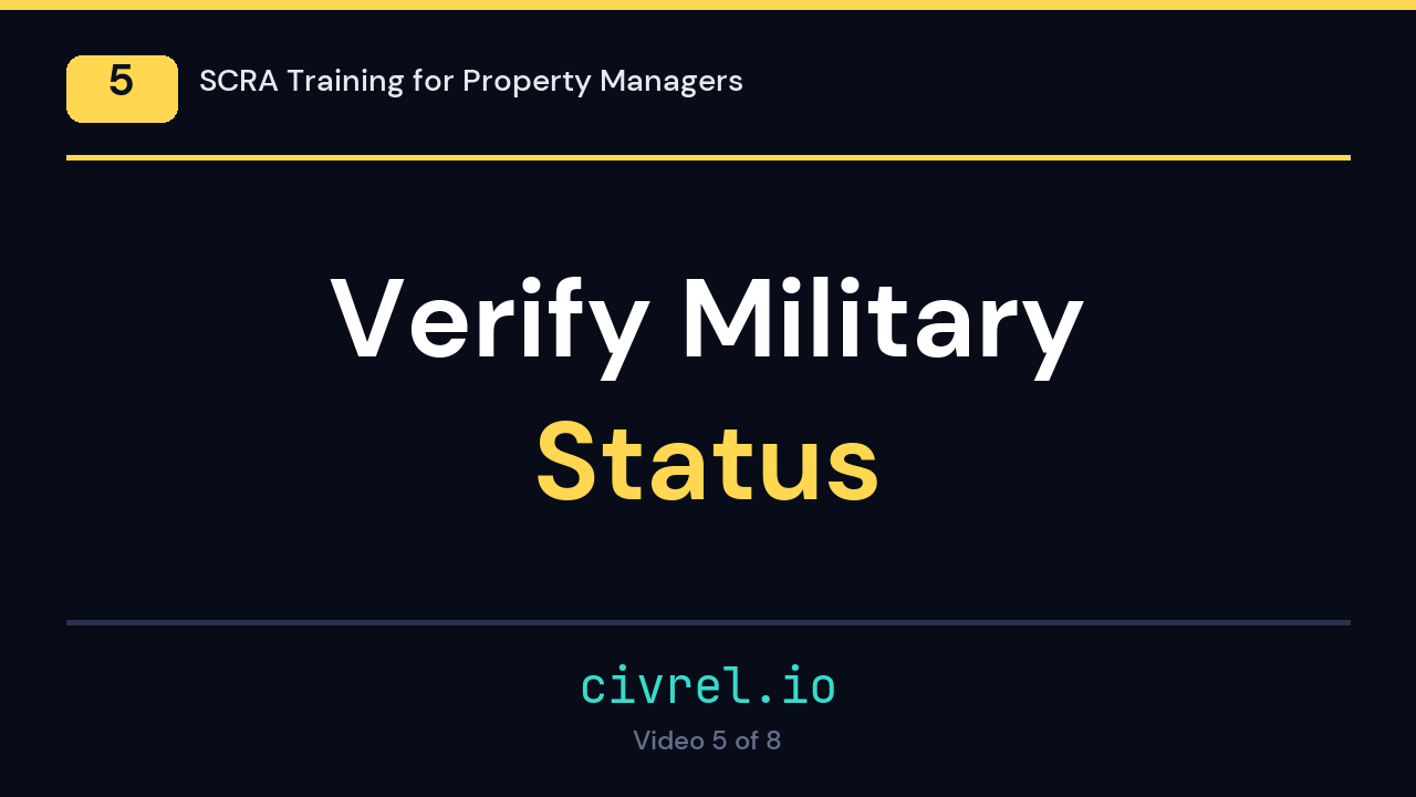 Verify Military Status