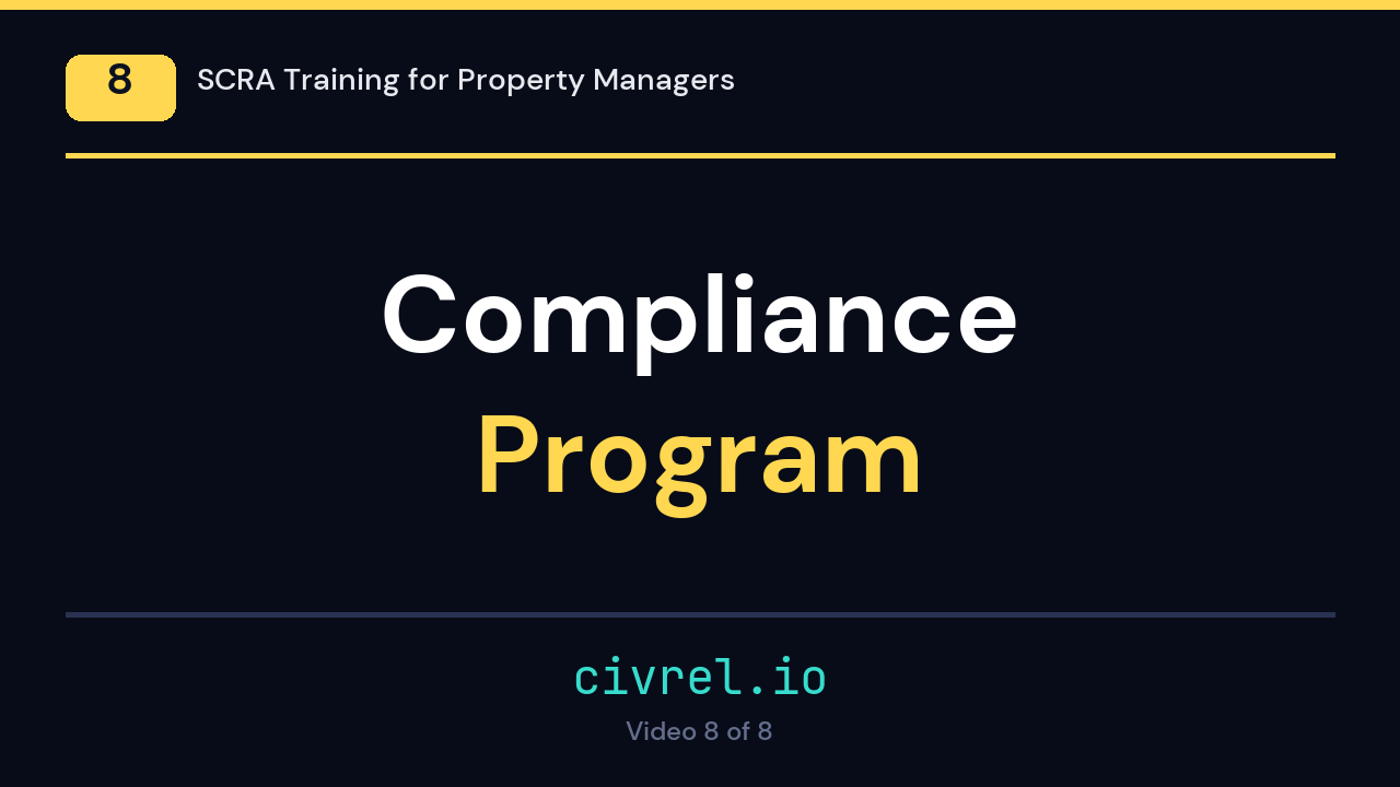 Building a Compliance Program